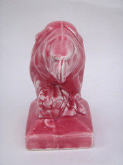RARE PINK WRISLEY Bath Salt Bald Eagle Ceramic Sculpture 1930’s Bookend Figure
