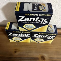 3 Pack Zantac 360 Maximum Strength Famotidine USP 20mg 50 Tablets – Exp 09/26