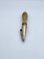 Apothecary Cork Borer Sharpener Copper Wooden Handle Chemist Moonshiners VTG 8″