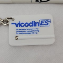 VICODEN Keychain PEN Drug Rep KNOLL Basf Pharmaceuticals Promo Advertising
