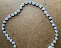 VINTAGE DRUG REP PROMO ~ PAMLAB PALGIC FOLTZ DIATx & PANLOR SS Beaded Necklace