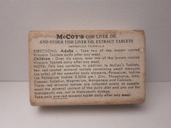 1940-50s Vintage McCoy’s Cod Liver Pills Cardboard Box