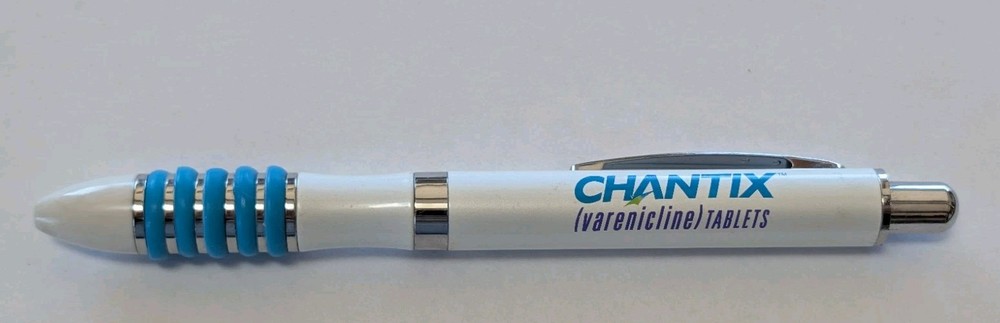 Chantix Metal PEN Drug Rep Pharmaceutical Promo Med Advertising Anti Smoking