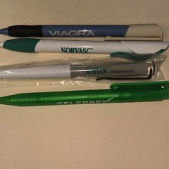 Lot Of 4 Pfizer Viagra Norvasc Celebrex PLASTIC PENS, DRUG REP Pharmaceutical