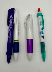 4 PEN Drug Rep Pharmaceutical Promo Advertising, Flomax, Vitas, Benicar