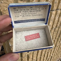 VTG c.1950s PATTERSON PARK PHARMACY Baltimore, MD Prescription Pill Box EMPTY