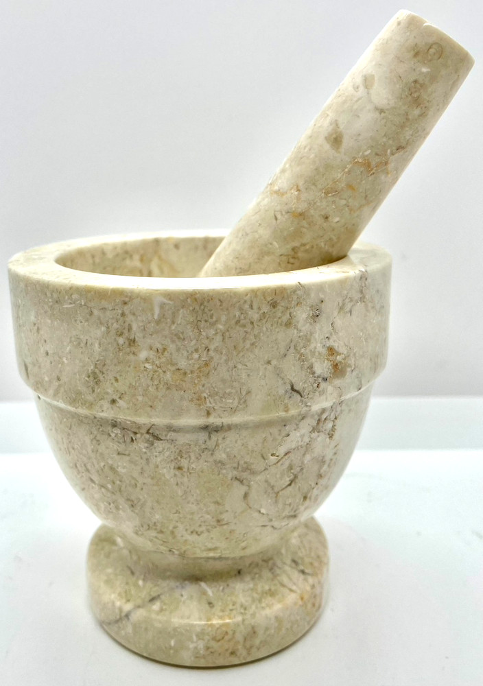 Vintage Italian Marble Mortar and Pestle 4″ x 4″ 1960’s