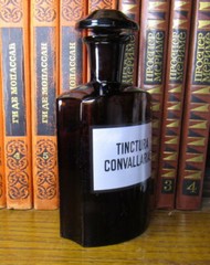 Vintage Medical Science Glass Bottle,Amber color,Germany №13222