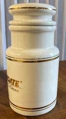 VTG Trandate Labetalol HCI Glaxo Apothecary Medicine Jar Lid Pharma Advertising