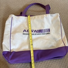 ADVAIR Tote Bag 24x18x5″ Pharmaceutical Drug Rep vtg Vinyl Zip collectible