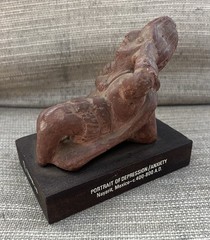 Vtg Portrait Of Anxiety/Depression Etrafon Promo Clay Figurine Mexico