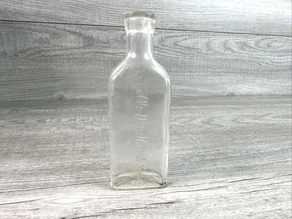 Vintage Early Glass Pharmacy Medicine Bottle Goff’s Cough Syrup