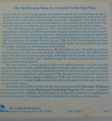 Burroughs Wellcome Blue & White Ceramic Pharmacy Pill Tile Social Place 1992 #23