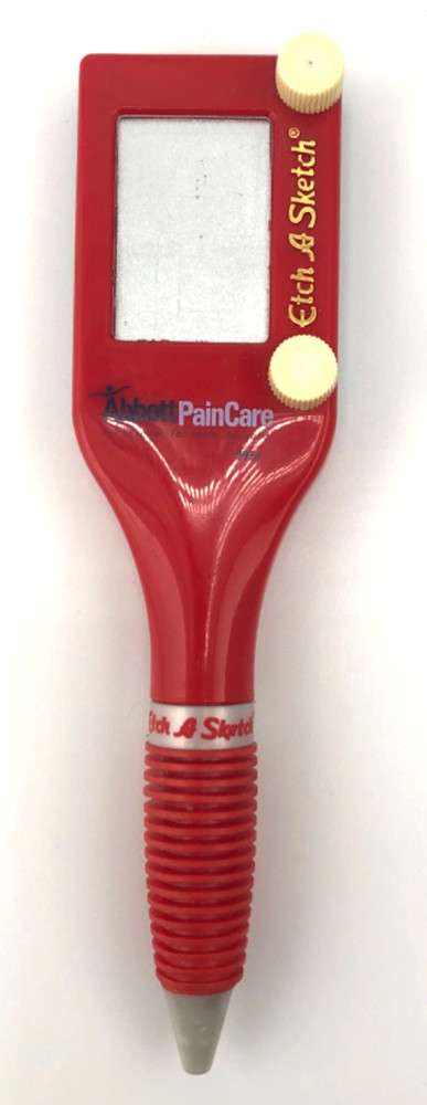 Vtg Abbott Pain Care Drug Rep Promo Merch Etch A Sketch Game Pen HTF Tested NWOP