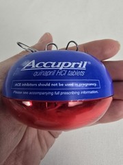 Vintage Pharmaceutical Accupril Drug Rep Advertising Desk Paper Clip Holder