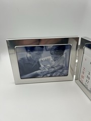 Drug Rep Metal Perpetual Calendar Photo Frame ‚Right Here Right Now‘ Abbott Labs