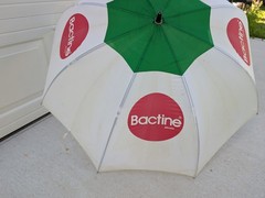Vintage Bactine Pharmaceutical Umbrella Plastic Handle Miles Labs Advertising