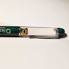 Vintage Drug Rep Rozerem Metal „Floaty“ Pen Fluid-Filled Compartment DNA Helix