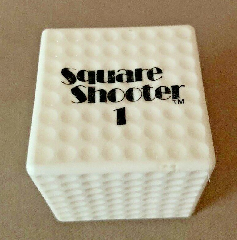 RARE VTG SQUARE SHOOTER 1 novelty SQUARE GOLF BALL CUBE w/ dimples gag gift LOOK