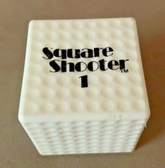 RARE VTG SQUARE SHOOTER 1 novelty SQUARE GOLF BALL CUBE w/ dimples gag gift LOOK