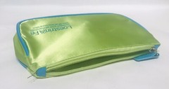 Pharmaceutical Collectible Loestrin 24 Fe Drug Rep Satin Lime Pouch with Zipper