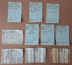File box & 100 antique prescriptions (1926) – HEROIN, PAREGORIC, BROMIDE