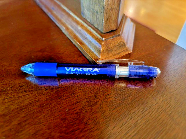 VIAGRA Ink pen with rubber Grip, black ink