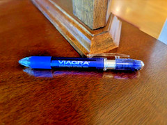 VIAGRA Ink pen with rubber Grip, black ink