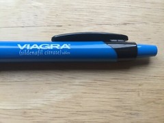 10 VIAGRA Drug Rep Click Pens Brilliant Blue – COLLECTIBLE! VINTAGE!