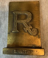 1979 Secundum Artem Tinactin Metal Paperweight Pharmacy RX Drugstore