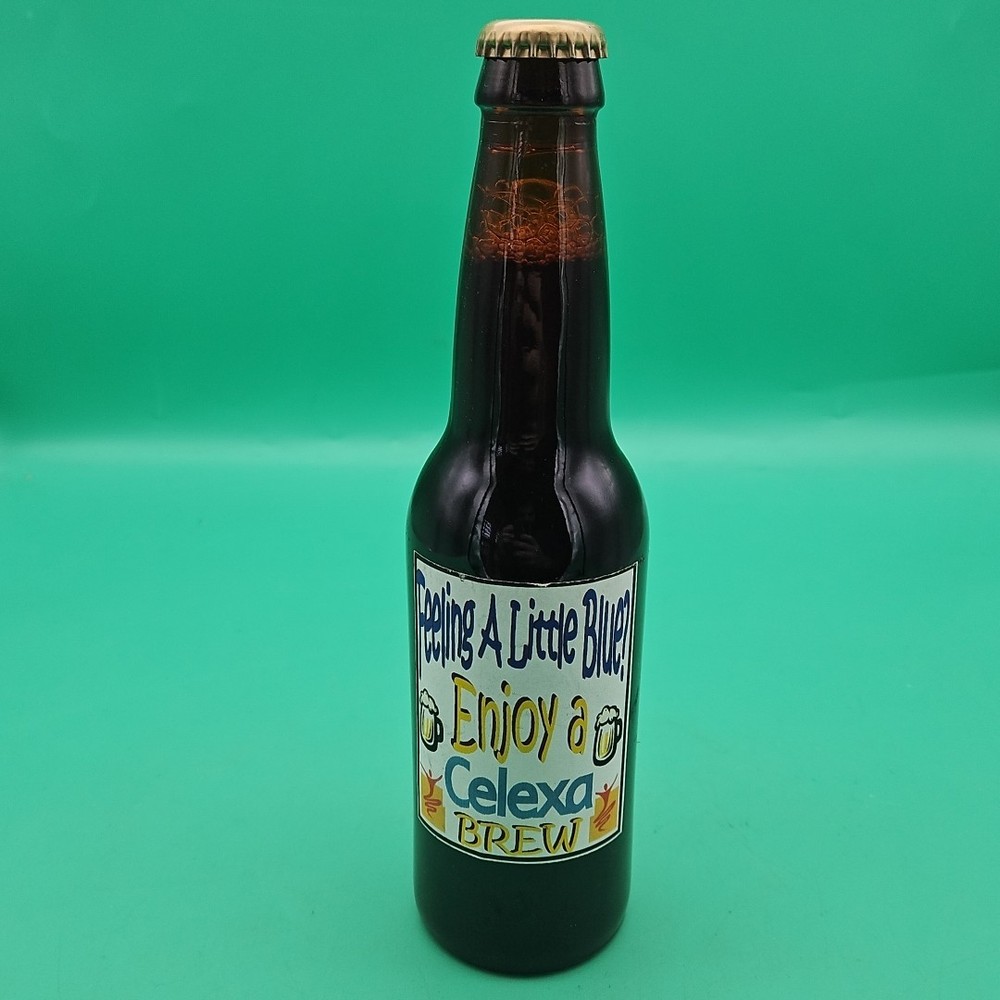 Rare Pharmaceutical Drug Rep Celexa Brew Beer Bottle Vintage