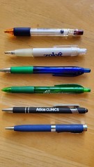 Lot 6 Pharmaceutical Drug Rep Pens Medical, Collectibles, Heavy Metal, Plastic