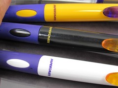 Lot of 4 Xyzal Drug Rep Pharmaceutical Promo Pens 1 Metal Light- Up in 2 Colors