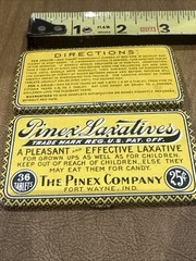 Vintage Pines Laxatives Tin / 36 tablets 25 cents! great colors & graphics. H14