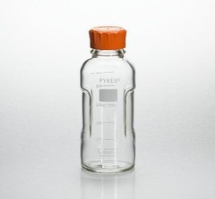 Pyrex 1000ml Easy Pour Slimline Corning Glass Media Bottle (Case of 4)