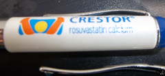Lot of 2 Crestor Pharmaceutical Promo Pens – Drug Rep Advertising Rosuvastatin