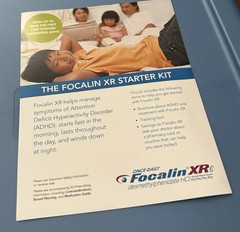 Vintage Focalin XR 9 piece Patient Starter Info Kit Pharmaceutical Rep 2007