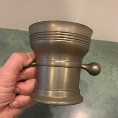 Vintage Pewter Mortar & Pestle *C & K Co. Holland *Heavy/Strong