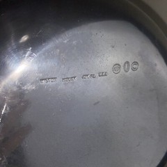 The Upjohn Company 35 Year Pewter Service Award Engraved Bowl 11”x3.5”