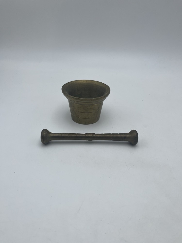 Vintage Heavy Brass Mortar & Pestle