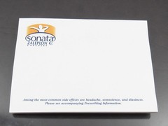 Sonata CIV PEN + Sticky Notes Drug Rep Pharmaceutical Promo Advertising w/ Info