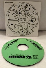 VTG EFFEXOR XR „L’IL SUCKER“ DRINK HOLDER PHARMA PROMO ADVERTISING NEW NOS