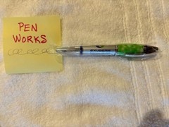 EXCEEDINGLY RARE VINTAGE „CELEBREX“ PFIZER DRUG PROMO YELLOW/GREEN MARBLED PEN
