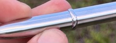Vintage Pharma Rep Invega Silver Heavy Pen With Flashlight