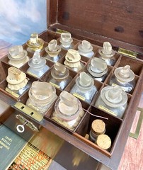 ANTIQUE 1850 APOTHECARY CABINET MEDICINE CHEST JARS *SNOW HILL LONDON* CONTENTS