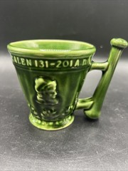 Vtg McCoy Schering Advertising Coricidin Mortar Pestle Cosmas & Damian Rx Mug