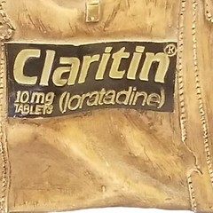 CLARITIN Business Card Holder Advertising Desk Decor Dr Bag Signed S.S. Sarna