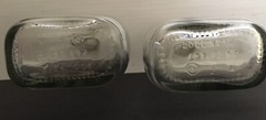 2 VTG 5 1/4”X4” Medicine Apothecary 200L ART 2039 Thick Potion Glass Bottles