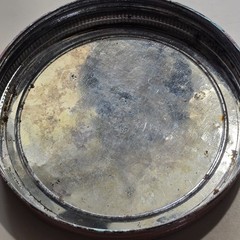 Antique Pharmacy Apothecary Wide Mouth Amber Brown Glass Gallon Jar & Lid RARE