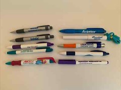 LOT OF 10 UNIQUE Pharmaceutical Pens; Drug Rep; All Drugs Start with Letter „A“